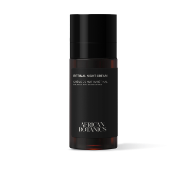 African Botanics Retinal Night Cream contains 0.25% Retinaldehyde to target fine lines, wrinkles, blemishes, pigmentation and uneven texture for smooth & visibly youthful skin.