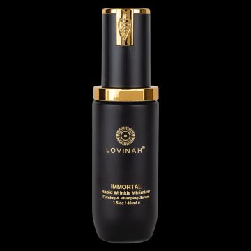 Lovinah Immortal Rapid Wrinkle Minimizer Serum with Copper Peptides, topical NAD+ and Exosomes treatment is an extraordinarily powerful anti-aging serum.